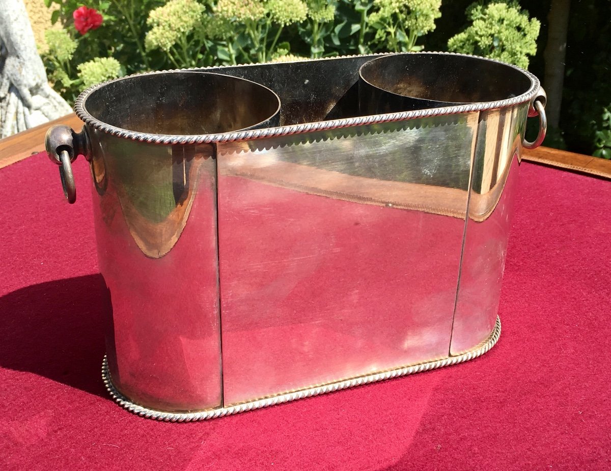 Orfèvre Plasait - Champagne Cooler In Silver Plated Metal