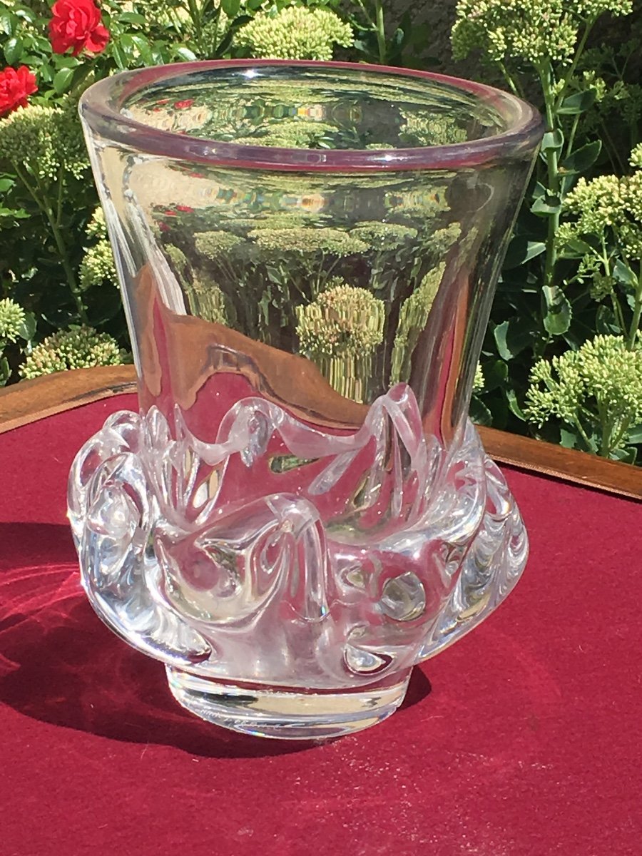DAUM Nancy France - Vase en Cristal modèle Sorcy -photo-2
