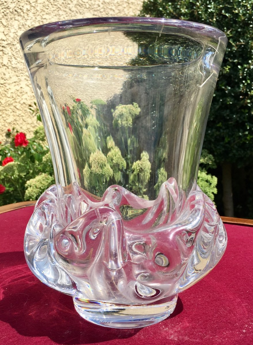 DAUM Nancy France - Vase en Cristal modèle Sorcy 