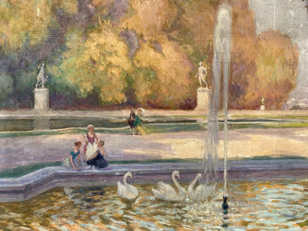 Léon Pierre FÉLIX - Le Jardin des Tuileries-photo-4