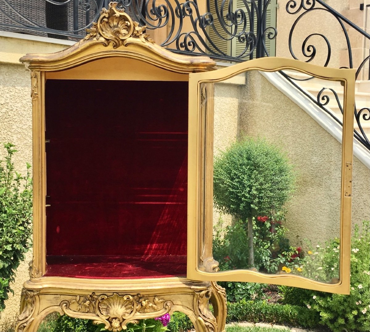 Vitrine Bois Doré d’époque Napoléon III de Style Louis XV -photo-6