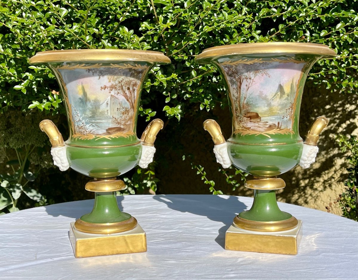 Paire de Vases en Porcelaine à l’effigie de Napoléon Bonaparte -photo-4
