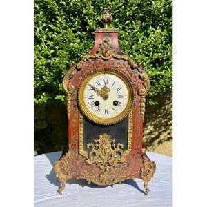 Small Cartel / Clock Boulle Style Napoleon III Period