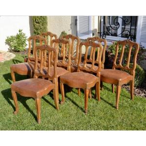 Suit Of 8 Neo-rustic Chairs