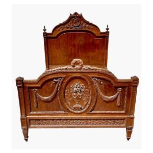 Louis XVI Style Carved Bed