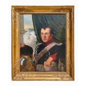 Portrait D’officier de la Garde Nationale, Huile sur Toile 