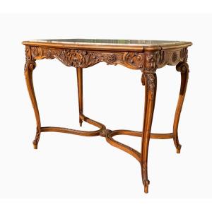 Table  de Salon en Noyer Style Louis XV 