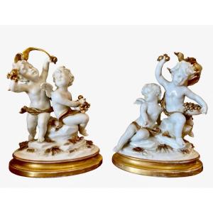 Saxe - Pair Of Porcelain Subjects