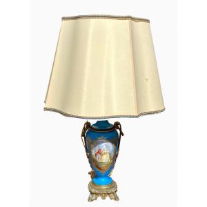 SÈVRES - Lampe en Porcelaine & Bronze