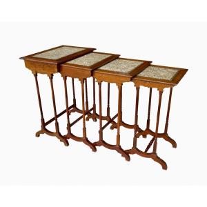 Mahogany And Mother-of-pearl Nesting Tables