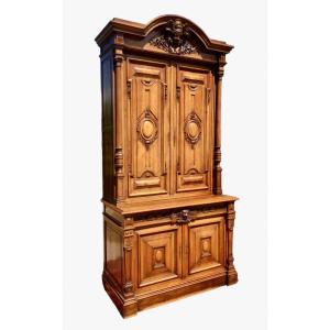 Renaissance Style Two-body Walnut Buffet