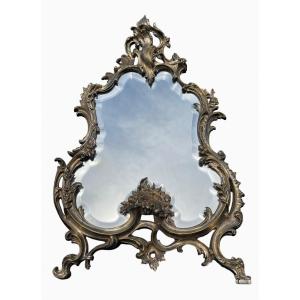 Louis XV Style Silver Mirror