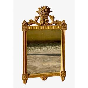 Louis XVI Period Golden Wood Mirror