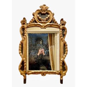 Louis XIV Style Golden Wood Mirror