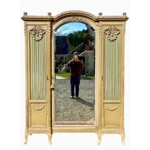 Louis XV Style Lacquered Mirror Cabinet