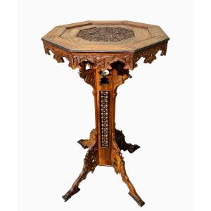 Syrian Pedestal Table With Moucharabiés 