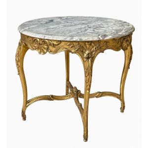 Table / Guéridon Bois doré Style Louis XV 