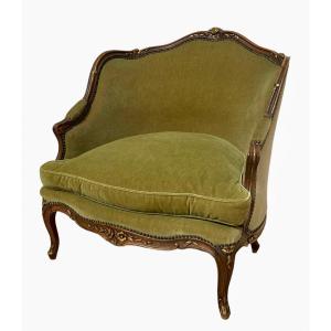 Très Large Bergère / Fauteuil  Style Louis XV 