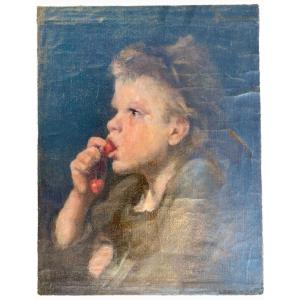 Auguste BOULARD - La Petite Fille aux Cerises 