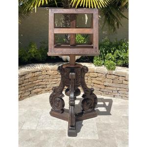 Carved Oak Lectern 