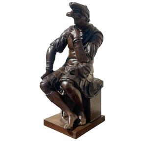 Laurent de Médicis - Bronze d’après Michel Ange 