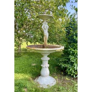 Fontaine de Jardin en Fonte Napoléon III - H 2m30