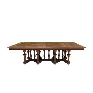 BELLANGER - RARE Table de Salle à Manger, Longueur Ouverte 10m10