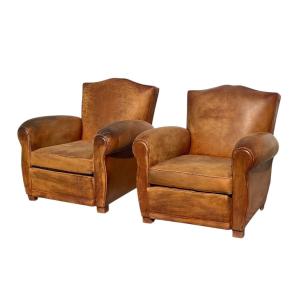 Pair Of Club Armchairs 