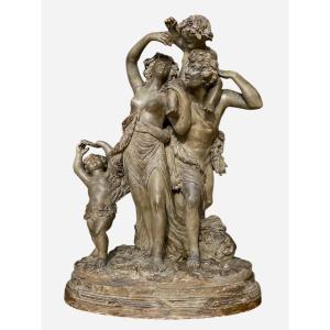 D’après CLODION - Les Bacchanales, Terre cuite