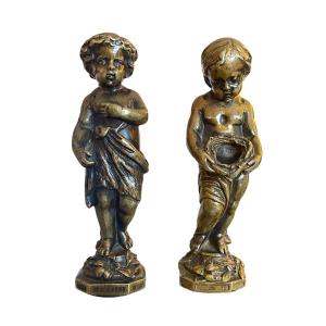 Paire de Sceaux, L’enfant à l’oiseau et L’ enfant au nid vide