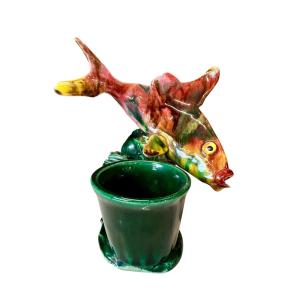 Petit Poisson Vide-poches en Barbotine