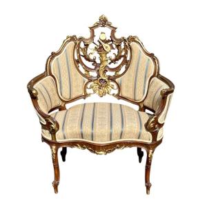 Louis XV-style Armchair Or Small Sofa
