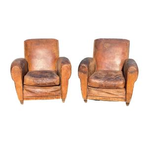 Paire de Fauteuils Club
