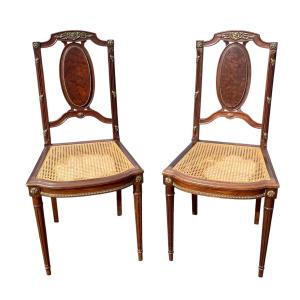 Paire de Chaises Style Louis XVI