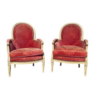 Paire de Bergères Style Louis XVI