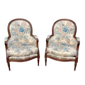 Paire de bergères Style Louis XVI