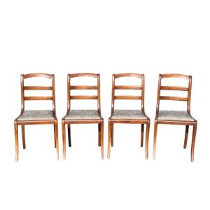 4 Mahogany Chairs In The Restoration Style