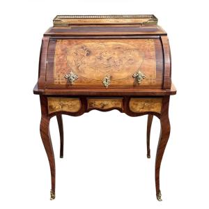 Bureau / Bonheur du Jour à Cylindre Style Louis XV