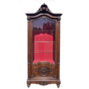 Louis XV-style Walnut Display Case/sideboard