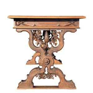 Bureau / Table en Chêne Style Gothique