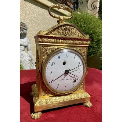 XVIIIth - Gilt Bronze Carriage Clock Period Louis XVI