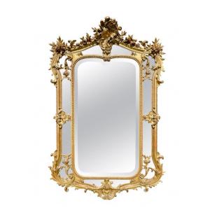 Miroir à Réserves de Style Louis XV Rocaille