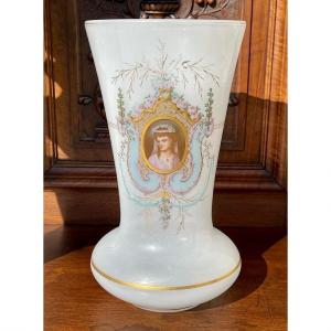 Napoleon III Opaline Vase - Nineteenth