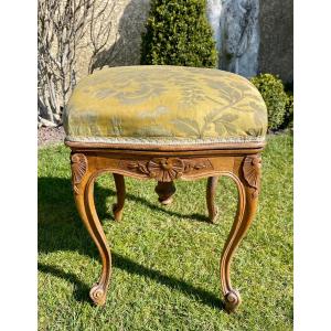 Louis XV Style Walnut Piano Stool