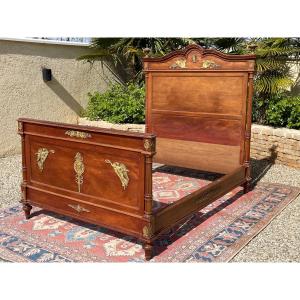 Louis XVI Style Mahogany Bed