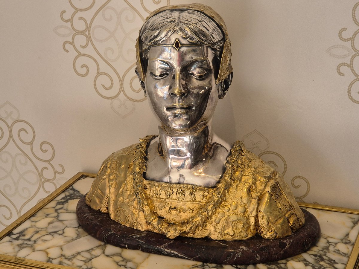Buste bronze Grange colombo grande dame patricienne florentine