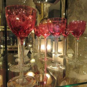 Baccarat Verres fin 19ème Cristal mousseline Style Louis XVI