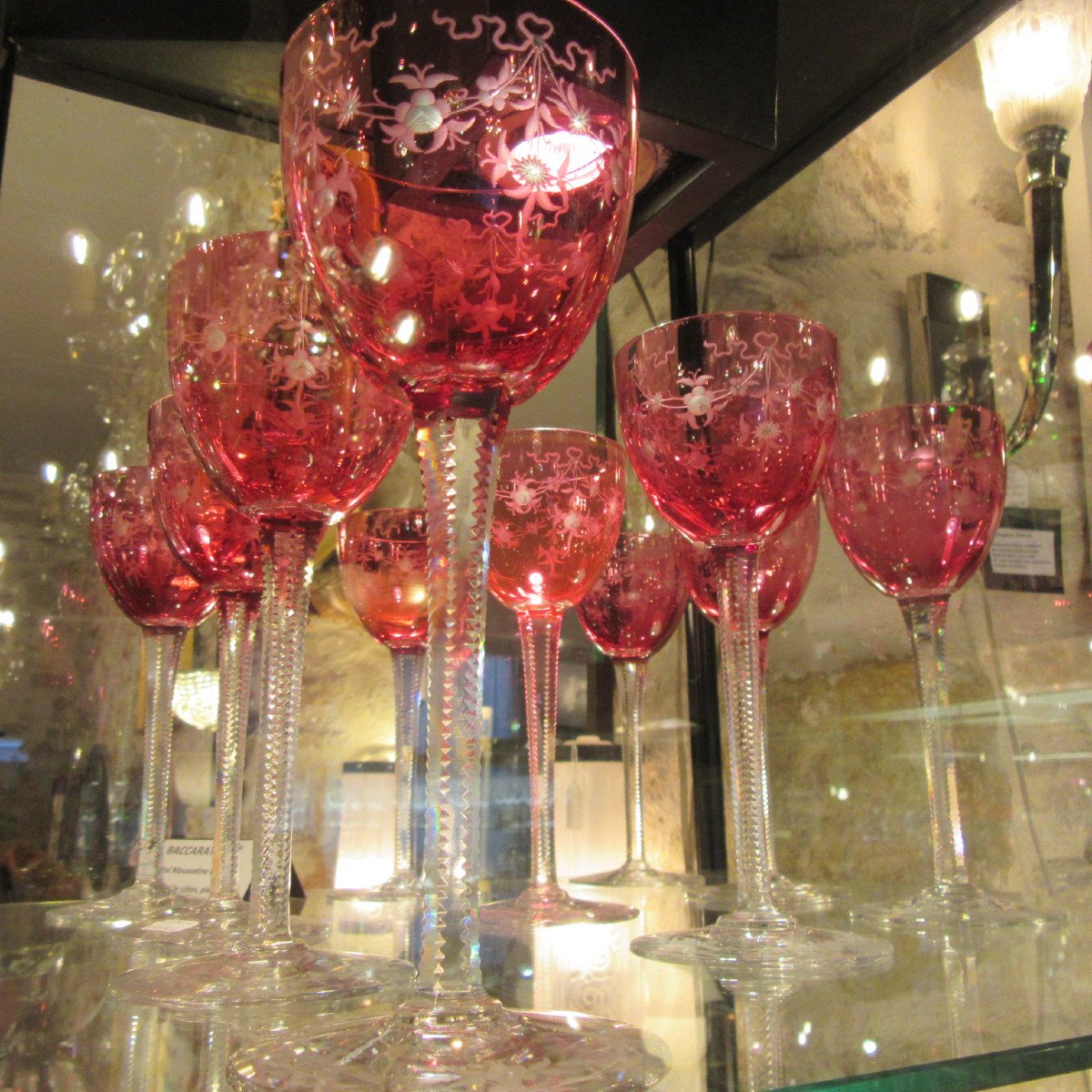 Baccarat Glasses Late 19th Chiffon Crystal Louis XVI Style-photo-2
