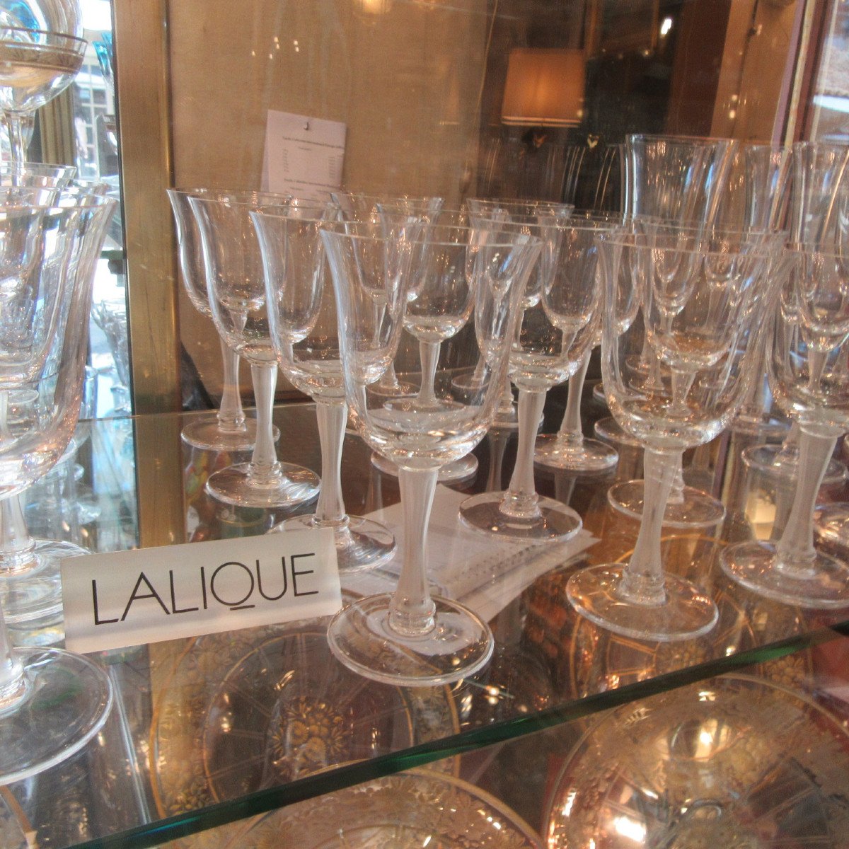 Lalique Service Of 30 Glasses Model Barsac - Flutes, Burgundy Glasses, Bordeaux Glasses-photo-6