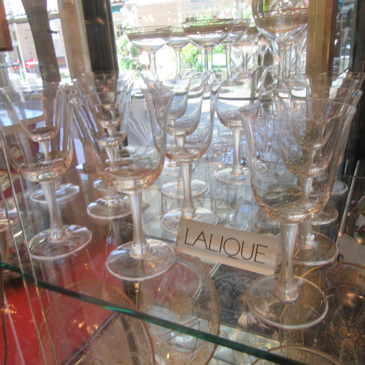 Lalique Service Of 30 Glasses Model Barsac - Flutes, Burgundy Glasses, Bordeaux Glasses-photo-7